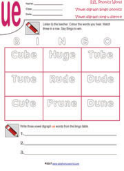 long-u-silent-e-bingo-worksheet